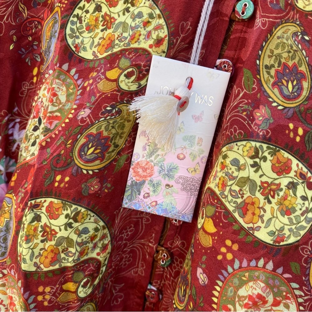 JOHNNY WAS Paisley Button Blouse - Picture 2 of 11